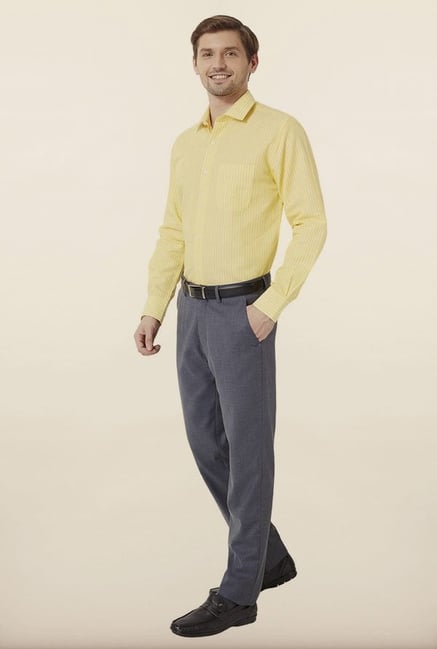 Peter England Yellow Striped Formal Shirt Peter England Yellow Striped Formal Shirt