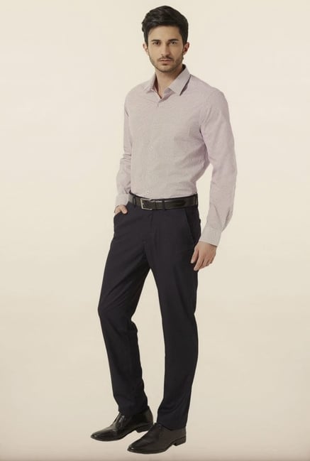 Peter England Lilac Printed Formal Shirt Peter England Lilac Printed Formal Shirt
