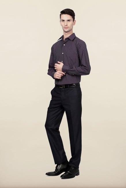 Peter England Pink & Black Checks Formal Shirt Peter England Pink & Black Checks Formal Shirt