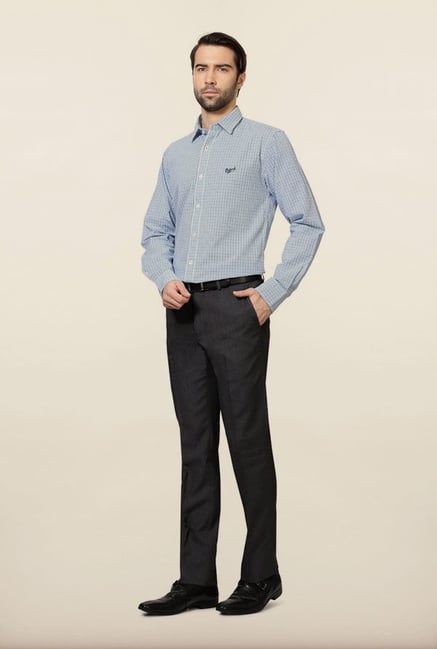 University of Oxford Blue Checks Formal Shirt University of Oxford Blue Checks Formal Shirt