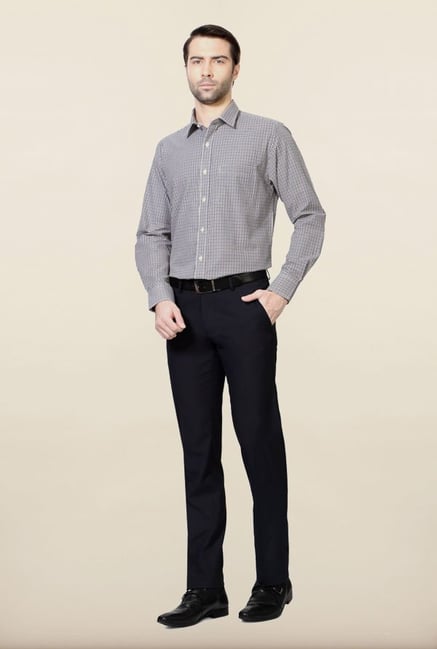 Peter England Navy Checks Formal Shirt Peter England Navy Checks Formal Shirt