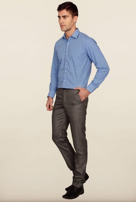 Peter England Blue Checks Formal Shirt Peter England Blue Checks Formal Shirt
