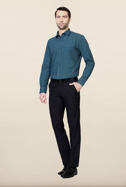 Peter England Teal Checks Formal Shirt Peter England Teal Checks Formal Shirt