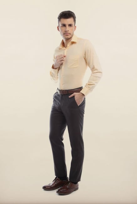 Peter England Yellow Formal Shirt Peter England Yellow Formal Shirt