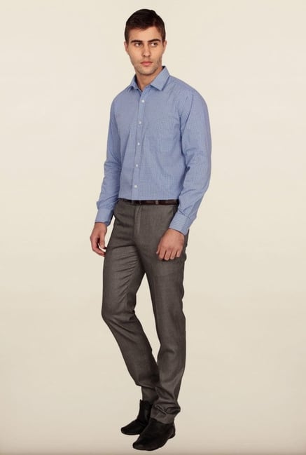 Peter England Blue Checks Formal Shirt Peter England Blue Checks Formal Shirt
