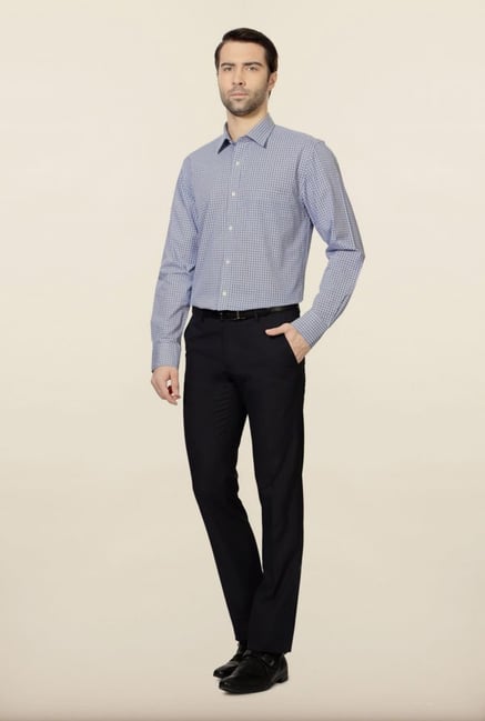 Peter England Blue Checks Formal Shirt Peter England Blue Checks Formal Shirt