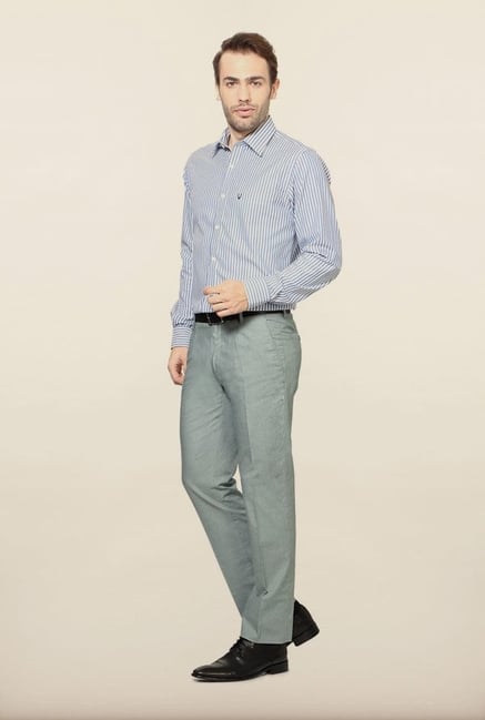 Allen Solly Blue Striped Formal Shirt Allen Solly Blue Striped Formal Shirt
