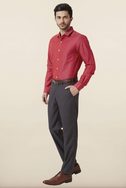 Peter England Red Formal Shirt Peter England Red Formal Shirt