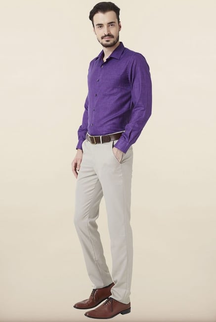 Peter England Purple Formal Shirt Peter England Purple Formal Shirt