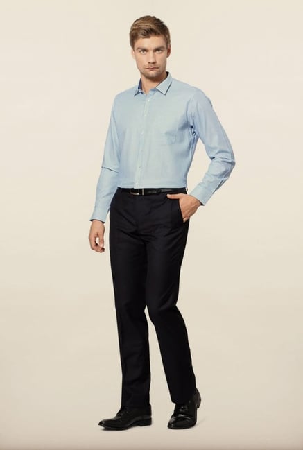 Van Heusen Blue Printed Formal Shirt Van Heusen Blue Printed Formal Shirt
