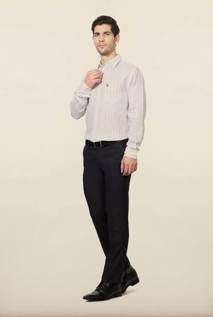 Allen Solly White Striped Formal Shirt Allen Solly White Striped Formal Shirt