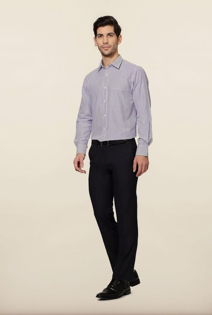 Peter England Blue Striped Formal Shirt Peter England Blue Striped Formal Shirt