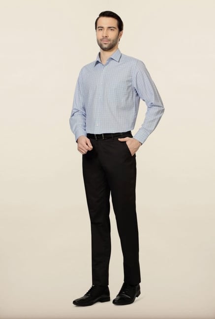 Peter England Blue Checks Formal Shirt Peter England Blue Checks Formal Shirt