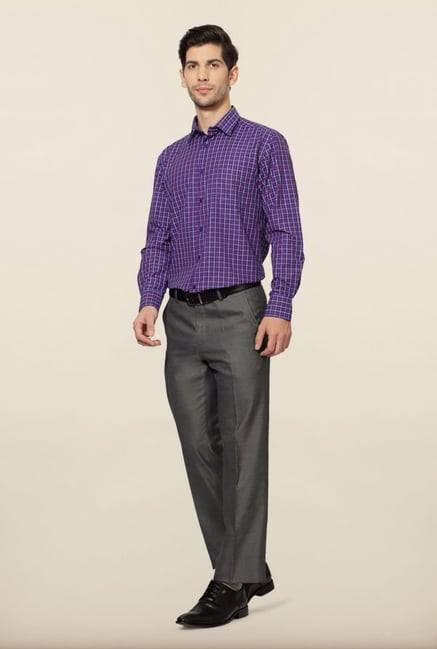 Peter England Blue Checks Formal Shirt Peter England Blue Checks Formal Shirt