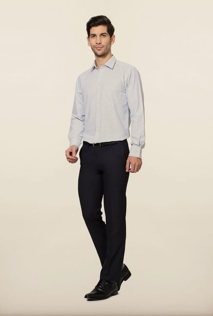 Peter England Blue Checks Formal Shirt Peter England Blue Checks Formal Shirt