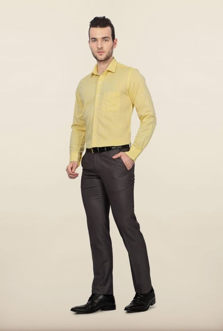 Peter England Yellow Formal Shirt Peter England Yellow Formal Shirt