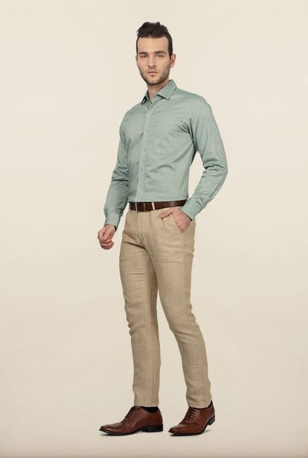 Peter England Green Formal Shirt Peter England Green Formal Shirt