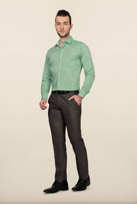 Peter England Green Formal Shirt Peter England Green Formal Shirt