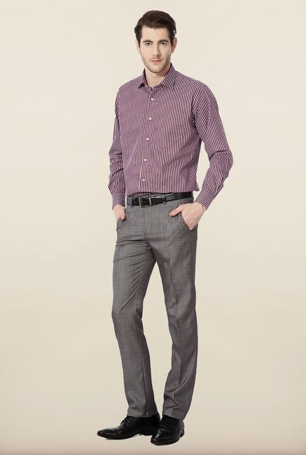 Van Heusen Purple Striped Formal Shirt Van Heusen Purple Striped Formal Shirt