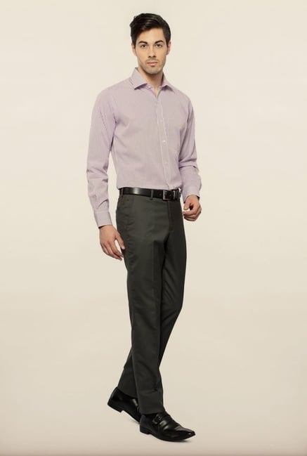 Van Heusen Purple Striped Formal Shirt Van Heusen Purple Striped Formal Shirt
