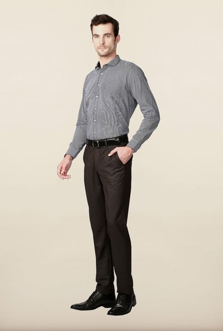 Van Heusen Grey Striped Formal Shirt Van Heusen Grey Striped Formal Shirt
