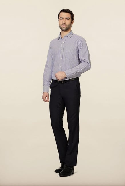 Peter England Blue Striped Formal Shirt Peter England Blue Striped Formal Shirt