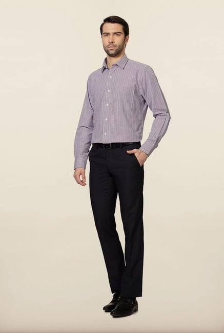 Peter England Purple Checks Formal Shirt Peter England Purple Checks Formal Shirt