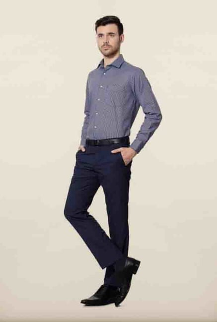 Van Heusen Navy Checks Formal Shirt Van Heusen Navy Checks Formal Shirt