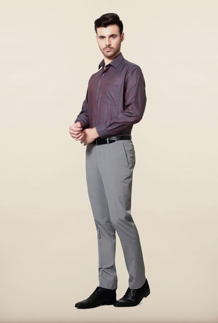 Van Heusen Purple Checks Formal Shirt Van Heusen Purple Checks Formal Shirt