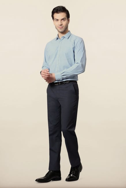 Van Heusen Blue Checks Formal Shirt Van Heusen Blue Checks Formal Shirt