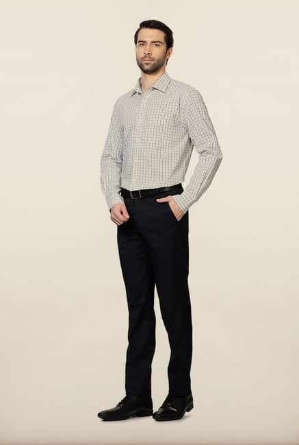 Peter England White Checks Formal Shirt Peter England White Checks Formal Shirt