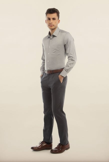 Peter England Grey Formal Shirt Peter England Grey Formal Shirt
