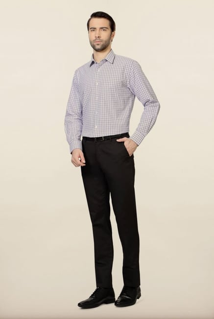 Peter England Purple Checks Formal Shirt Peter England Purple Checks Formal Shirt
