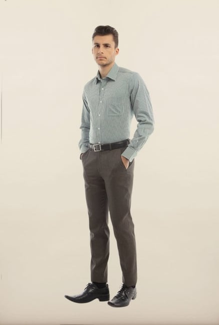 Peter England Green Formal Shirt Peter England Green Formal Shirt