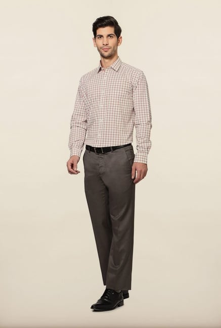 Peter England Red Checks Formal Shirt Peter England Red Checks Formal Shirt