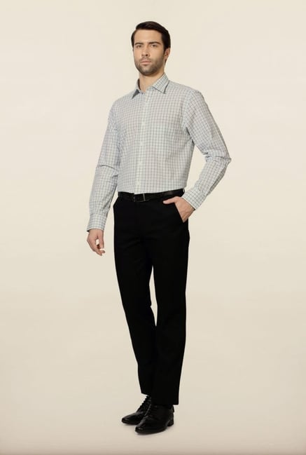Peter England White Checks Formal Shirt Peter England White Checks Formal Shirt