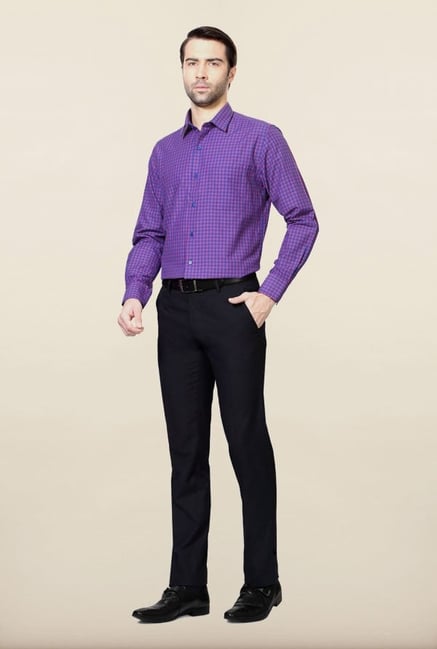 Peter England Blue Checks Formal Shirt Peter England Blue Checks Formal Shirt