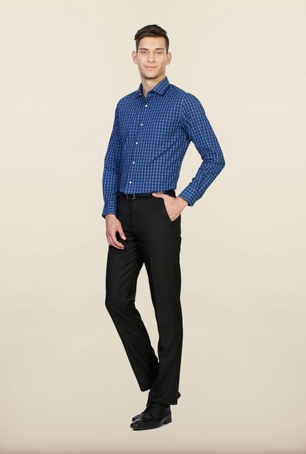 Peter England Blue Checks Formal Shirt Peter England Blue Checks Formal Shirt