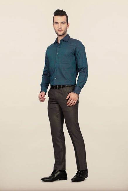 Peter England Teal Formal Shirt Peter England Teal Formal Shirt