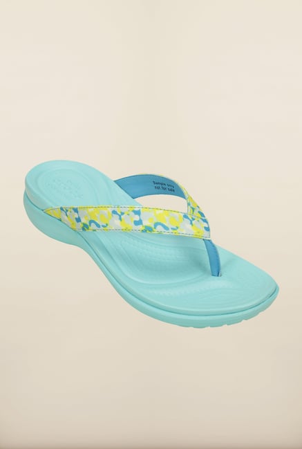 Crocs Capri V Deco Ice Blue Flip Flops Crocs Capri V Deco Ice Blue Flip Flops