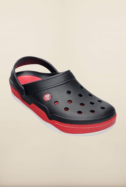 Crocs Front Court Black & Red Clogs Crocs Front Court Black & Red Clogs
