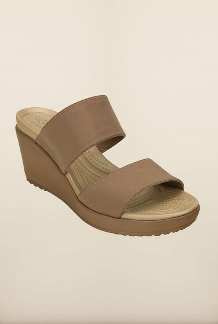Crocs Leigh II Bronze Wedges Crocs Leigh II Bronze Wedges
