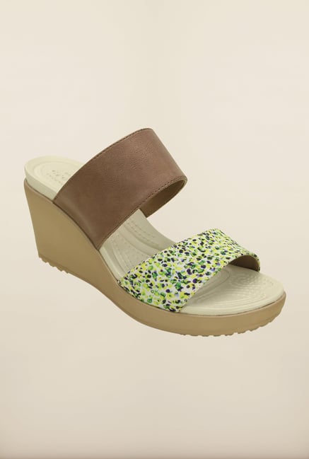 Crocs Leigh II Bronze & Gold Wedges Crocs Leigh II Bronze & Gold Wedges
