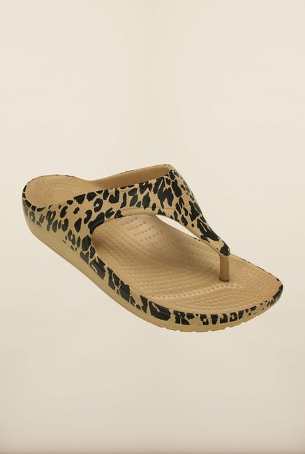 Crocs Sloane Light Brown Flip Flops Crocs Sloane Light Brown Flip Flops