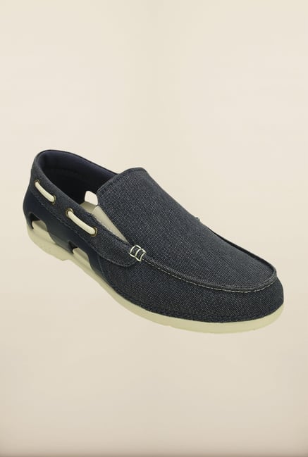 Crocs Beach Line Navy & Stucco Loafers Crocs Beach Line Navy & Stucco Loafers