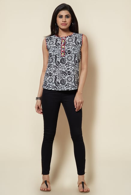 Zudio Black Cotton Top Zudio Black Cotton Top