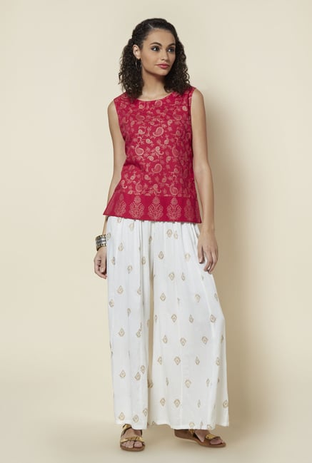 Zudio Fuchsia Printed Top Zudio Fuchsia Printed Top