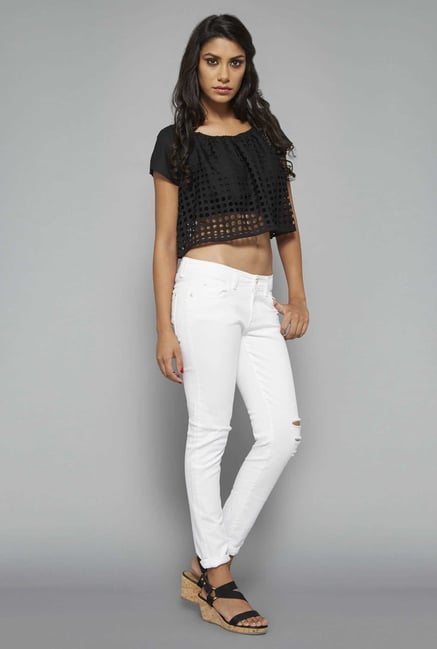 Nuon Black Solid Blouse Nuon Black Solid Blouse