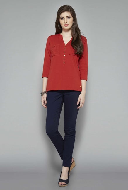 LOV Red Demi Top LOV Red Demi Top