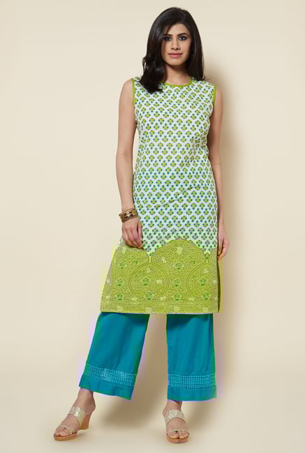 Zudio Green Printed Kurta Zudio Green Printed Kurta